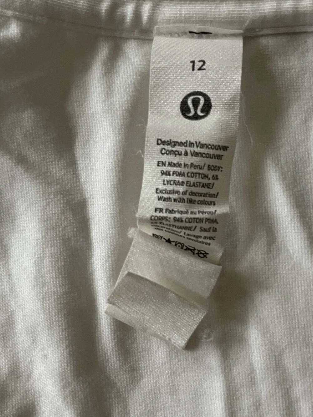 lululemon athletica White Scoop Neck Tank Top